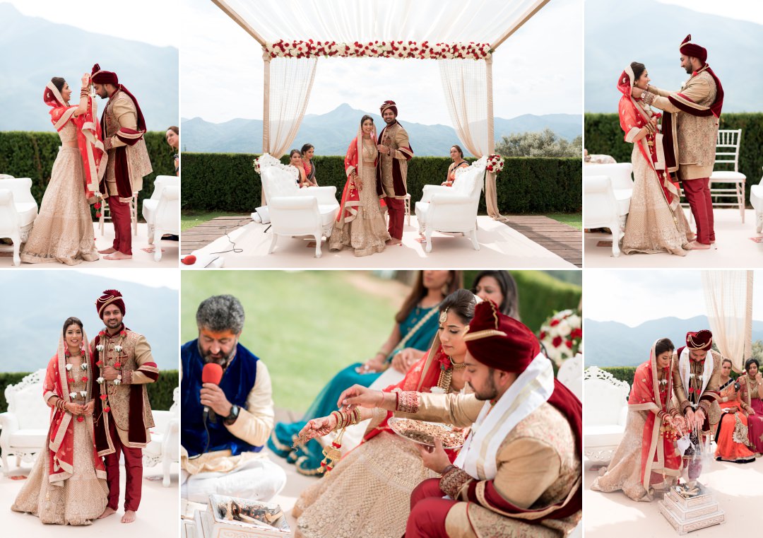 garland exchange Hindu wedding in Spain