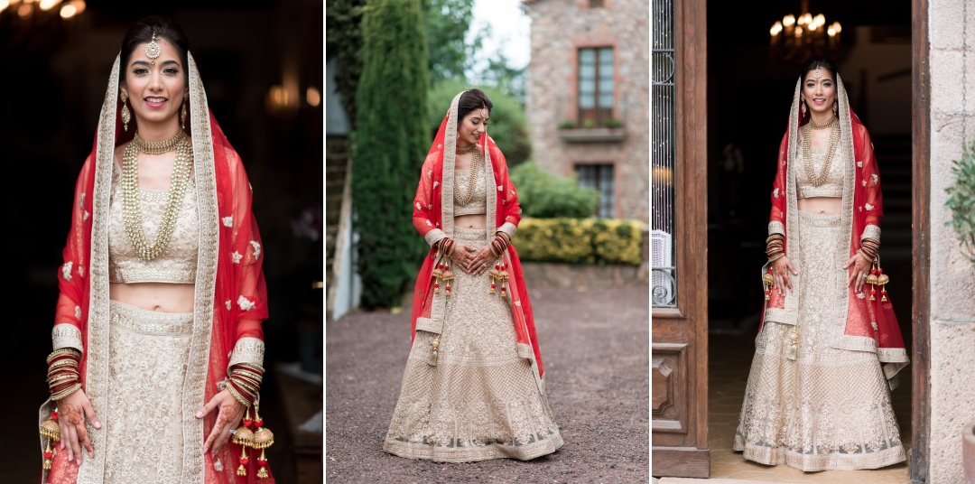 Indian bride at Mas Can Ferrer Wedding 